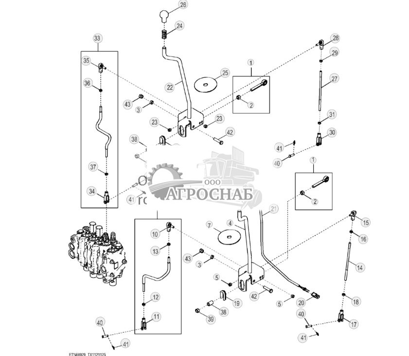 Рычаги управления обратной лопатой, SAE - ST730733 517.jpg